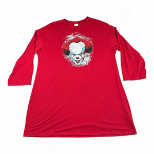 Stephen Kings It Night Shirt Womens EXTRA LARGE Red Pennywise Chapter Two Movie